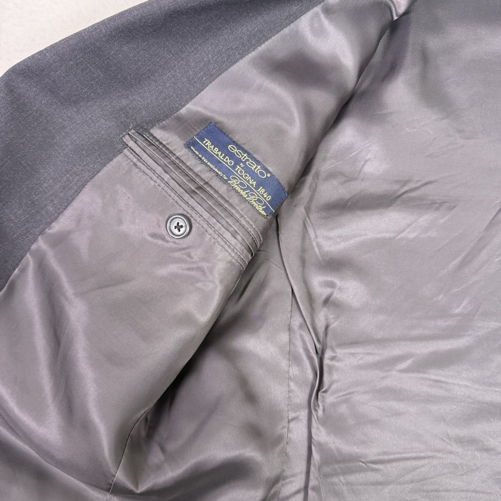 Brooks Brothers 1818 Regent Blazer 42R Gray Estrato Wool Sport Coat Suit Jacket - Picture 4 of 11